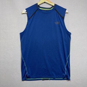 North Face Training Shirt‎ Men Small Sleeveless Blue Crew Flashdry Polyester